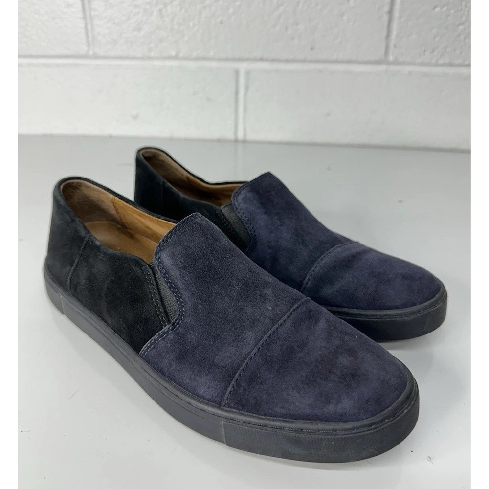 Frye Gemma Cap Slip On Shoe Navy Black Suede / Women's 9